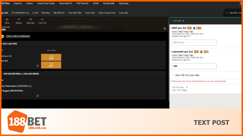 Bảng Giá Ăn Tiền Cược Tỷ Số Chuẩn Nhất Tại 188BET 2025 2 Hiểu bảng giá cược tỷ số để tăng cơ hội thắng lớn thông minh