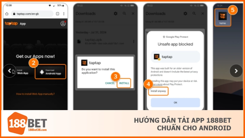 Hướng dẫn tải app 188BET chuẩn cho Android