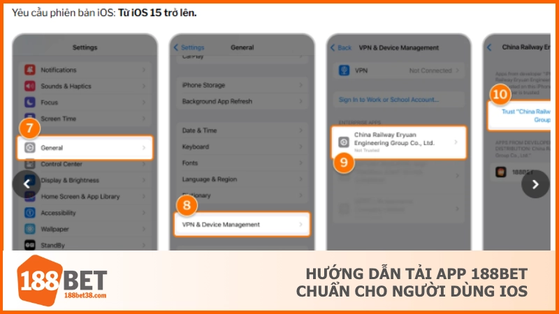 Hướng dẫn tải app 188BET chuẩn cho người dùng IOS