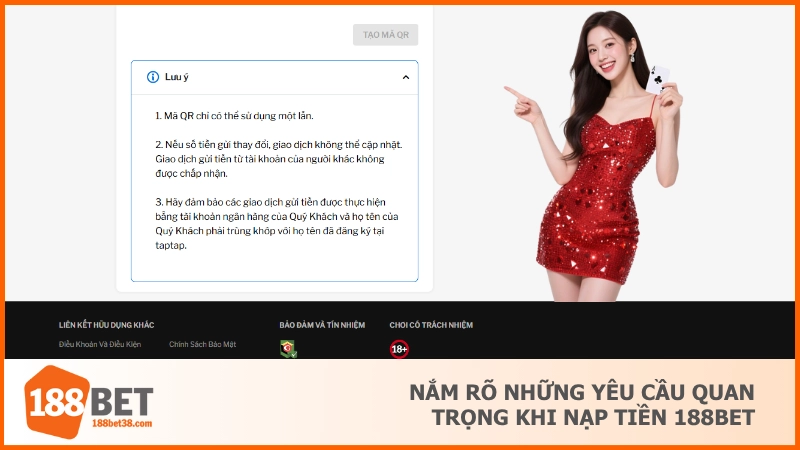 Nạp Tiền 188BET - Quy Trình Tạo Vốn Nâng Cao Trải Nghiệm 1 Nắm rõ những yêu cầu quan trọng khi nạp tiền 188BET